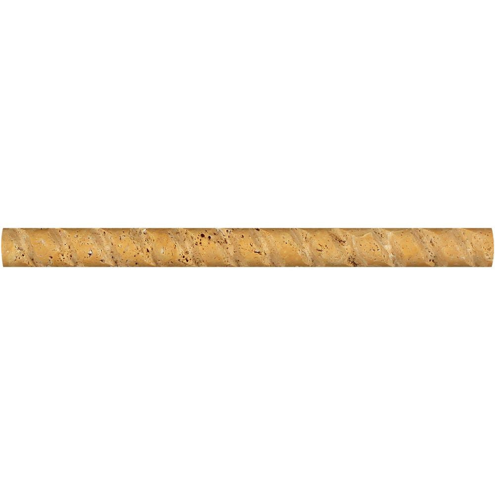 1 x 12 Honed Gold Travertine Path Liner Sample - Tilephile