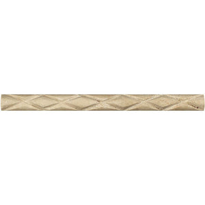 1 x 12 Honed Ivory Travertine Diamond Rope Liner - Tilephile