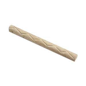 1 x 12 Honed Ivory Travertine Diamond Rope Liner - Tilephile