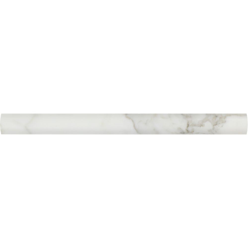 1 x 12 Polished Calacatta Gold Marble Quarter Round Trim - Tilephile