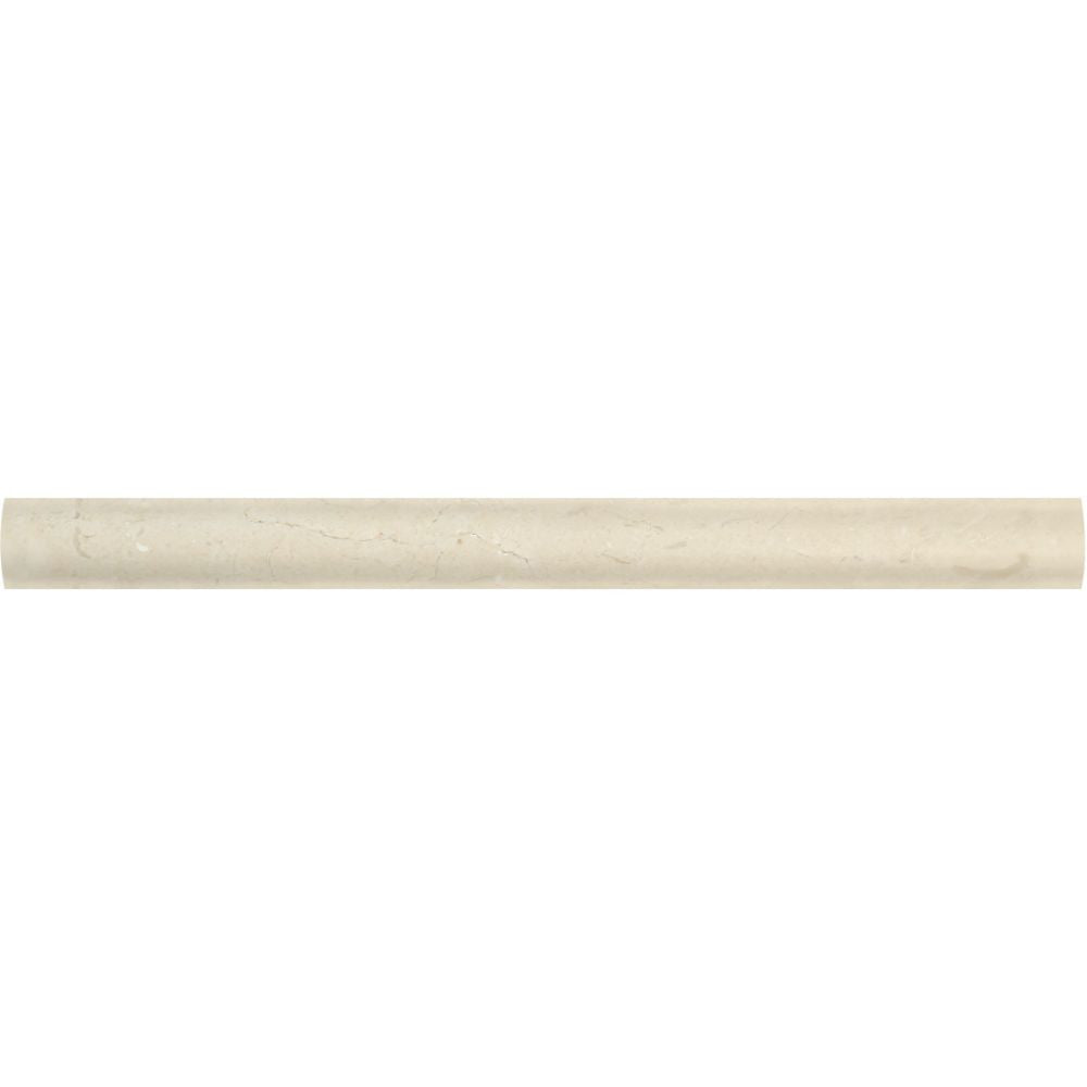1 x 12 Polished Crema Marfil Marble Quarter Round Trim - Tilephile