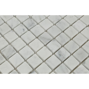 1 x 1 Polished Bianco Carrara Marble Mosaic Tile - Tilephile