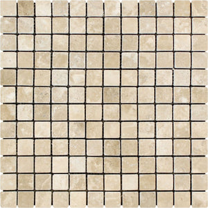 1 x 1 Tumbled Durango Travertine Mosaic Tile - Tilephile