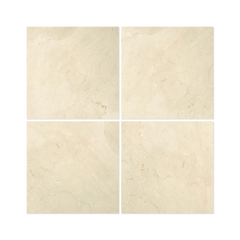 24 x 24 Honed Crema Marfil Marble Tile - Premium - Tilephile