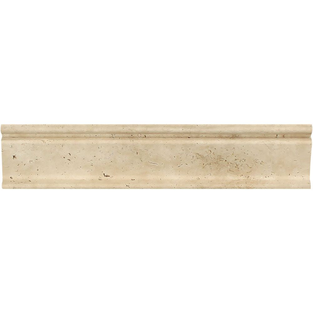 2 1/2 x 12 Honed Ivory Travertine Crown Molding - Tilephile