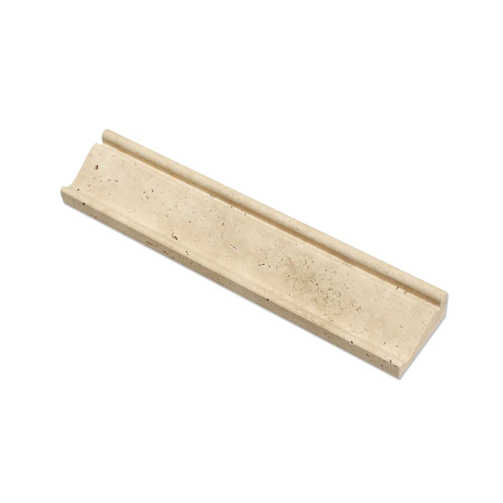 2 1/2 x 12 Honed Ivory Travertine Crown Molding - Tilephile