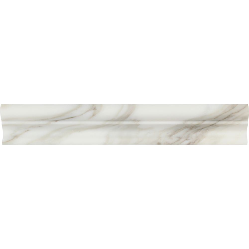 2 x 12 Honed Calacatta Gold Marble Crown Molding - Tilephile