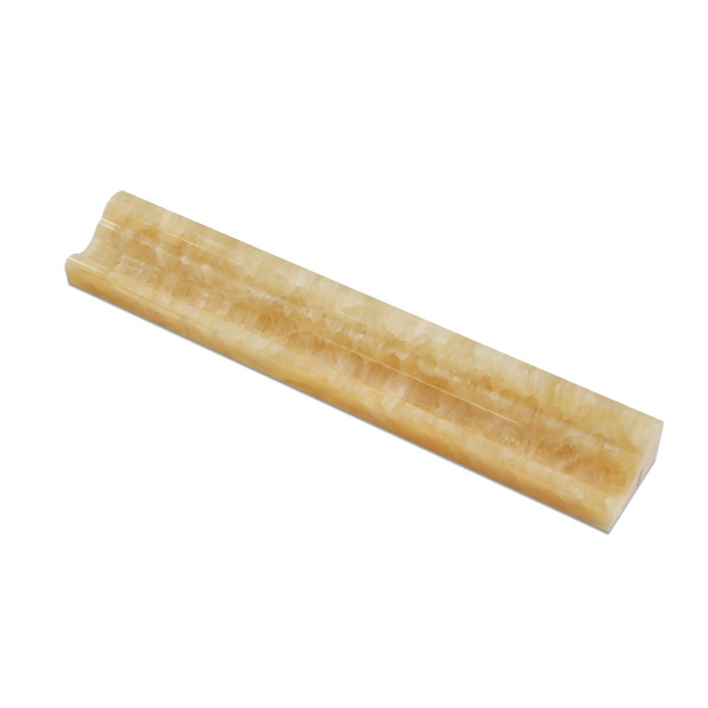 2 x 12 Polished Honey Onyx Crown Molding - Tilephile