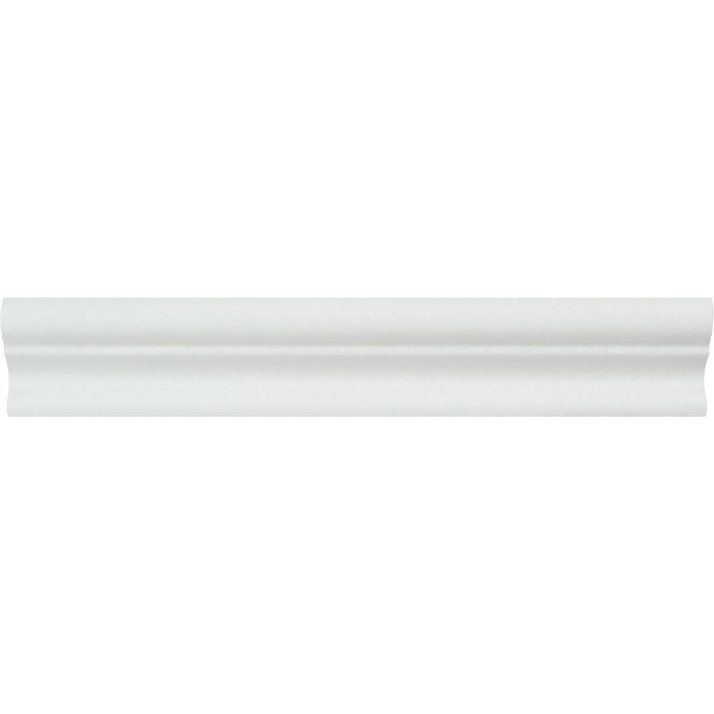 2 x 12 Polished Thassos White Marble Crown Molding - Tilephile