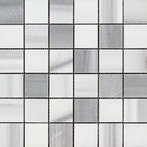 2 x 2 Polished Mink (Marmara) Marble Mosaic Tile (Cross-Cut) - Tilephile
