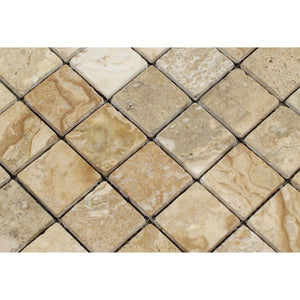 2 x 2 Tumbled Philadelphia Travertine Mosaic Tile - Tilephile