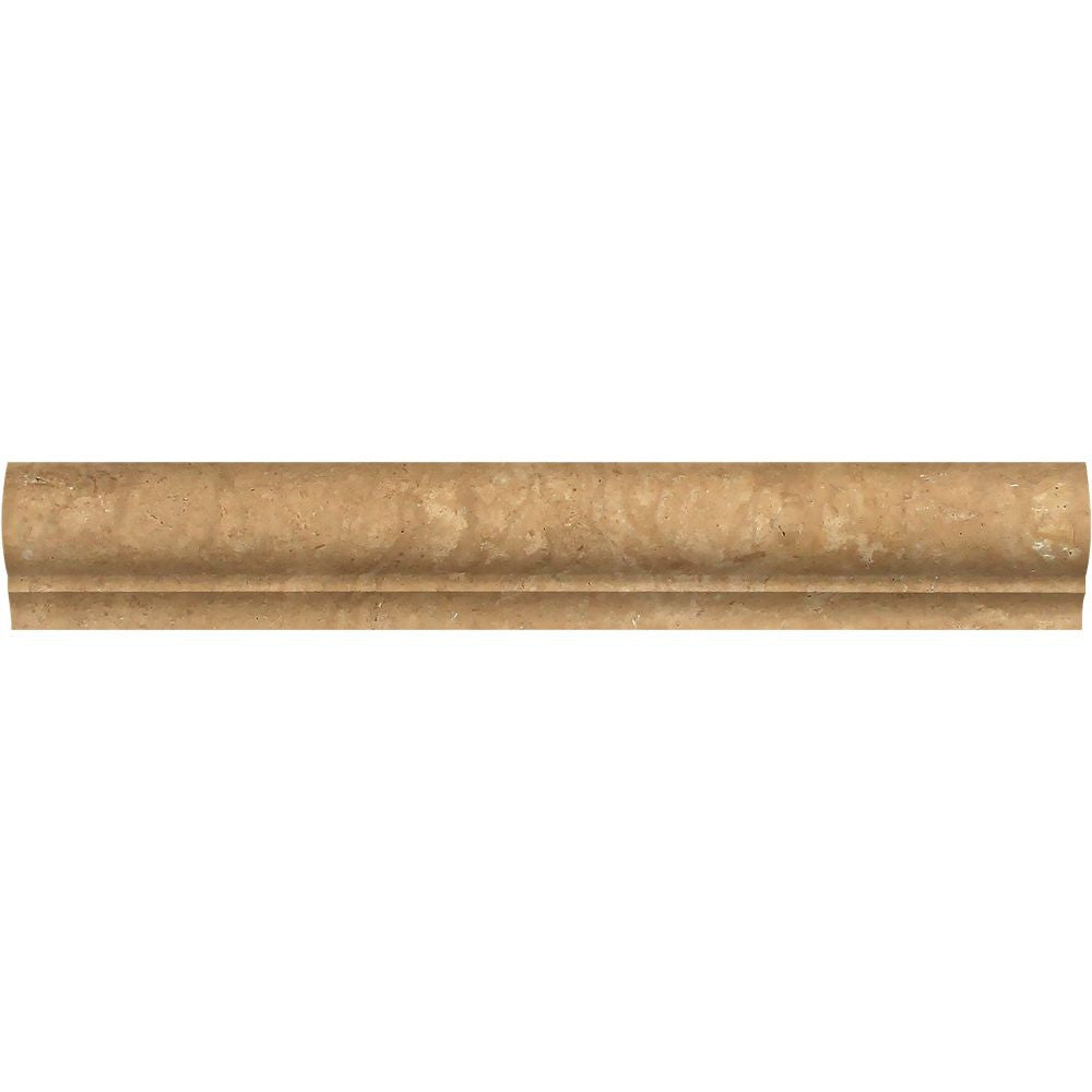 2 x 3 x 12 Honed Noce Travertine Corner Ogee Trim - Tilephile
