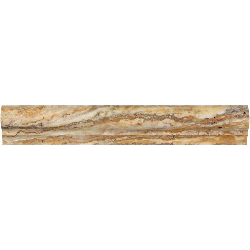 2 x 3 x 12 Honed Scabos Travertine Corner Ogee Trim - Tilephile
