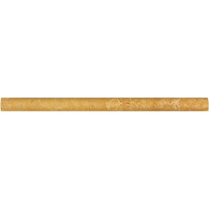 3/4 x 12 Honed Gold Travertine Bullnose Liner - Tilephile