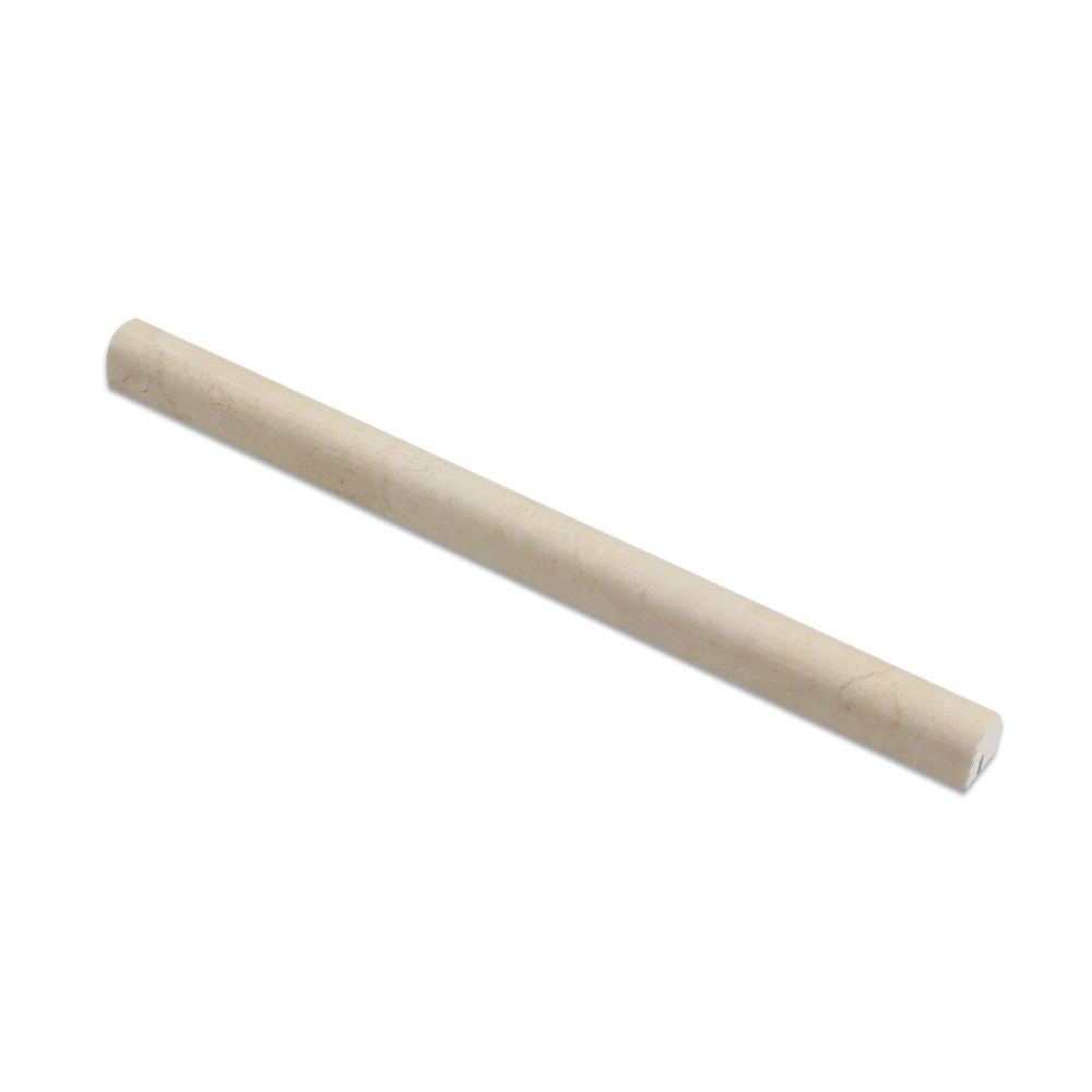 3/4 x 12 Polished Crema Marfil Marble Bullnose Liner - Tilephile