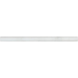 3/4 x 12 Polished Oriental White Marble Bullnose Liner - Tilephile