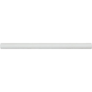 3/4 x 12 Polished Thassos White Marble Bullnose Liner - Tilephile