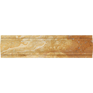 3 x 12 Honed Gold Travertine Arch Molding - Tilephile