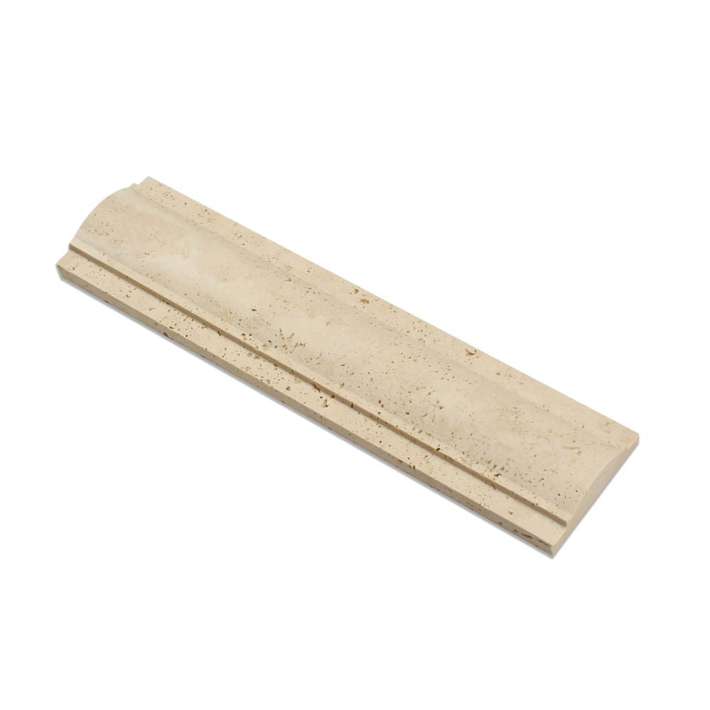 3 x 12 Honed Ivory Travertine Arch Molding - Tilephile