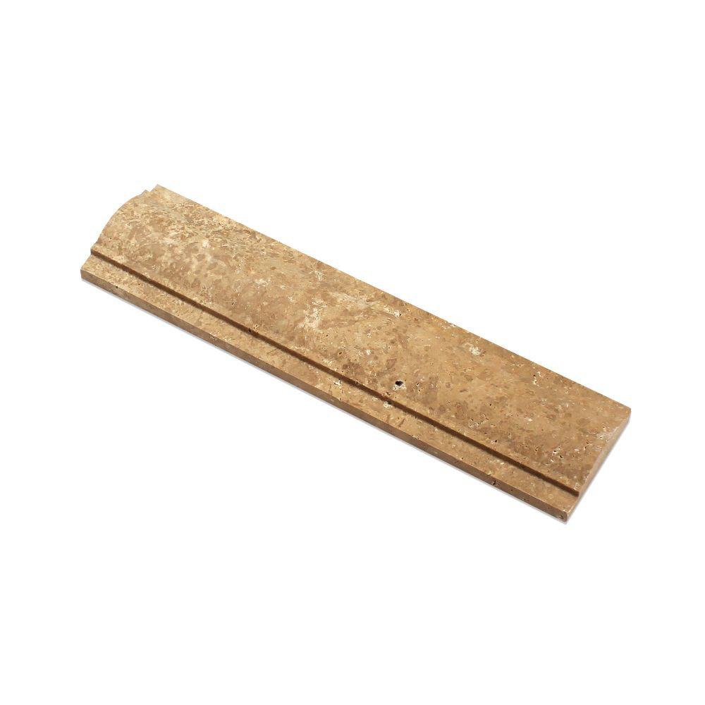 3 x 12 Honed Noce Travertine Arch Molding - Tilephile