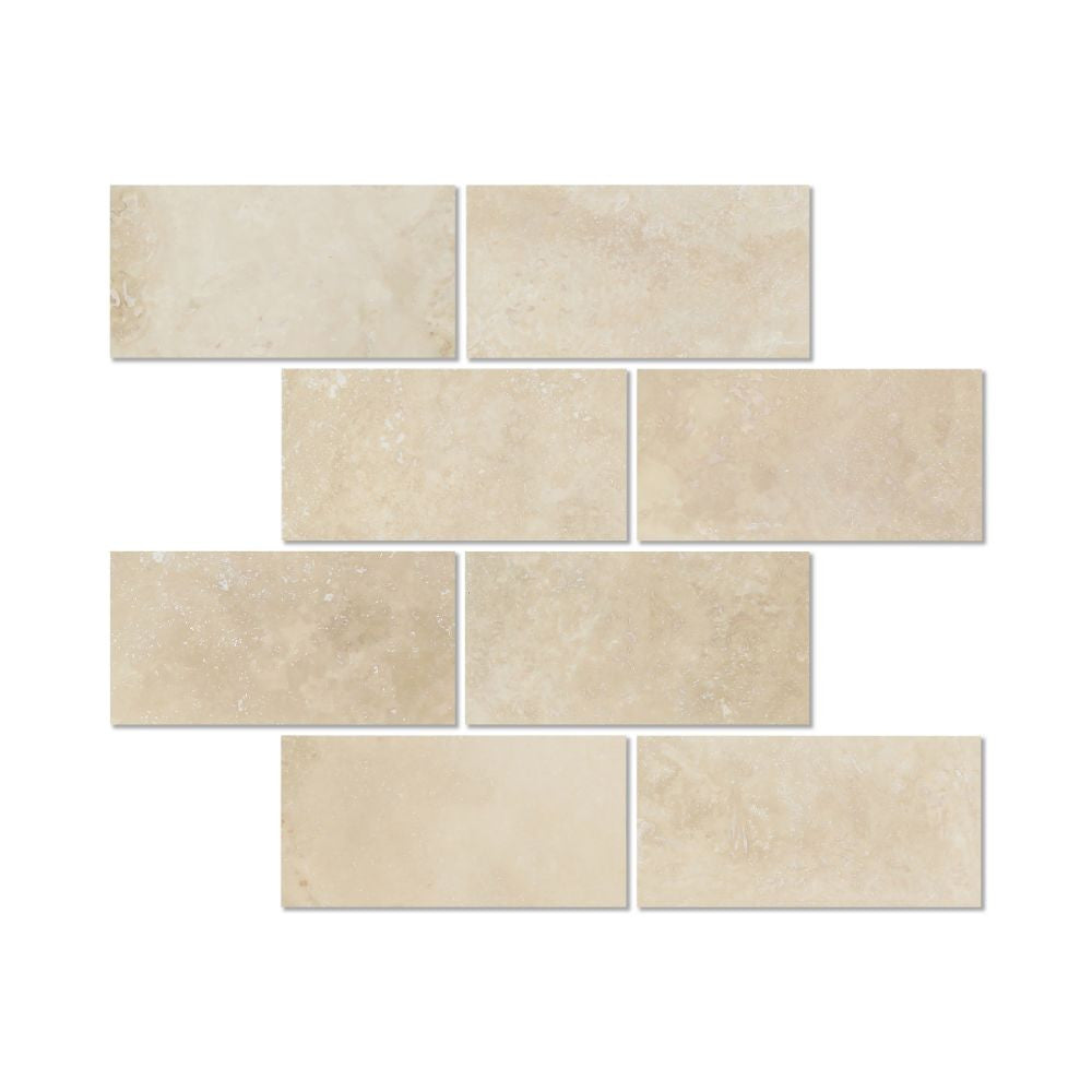 3 x 6 Honed Ivory Travertine Tile - Tilephile