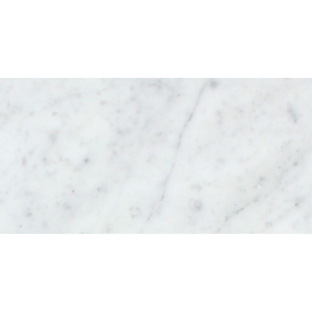 3 x 6 Polished Bianco Carrara Marble Tile Sample - Tilephile