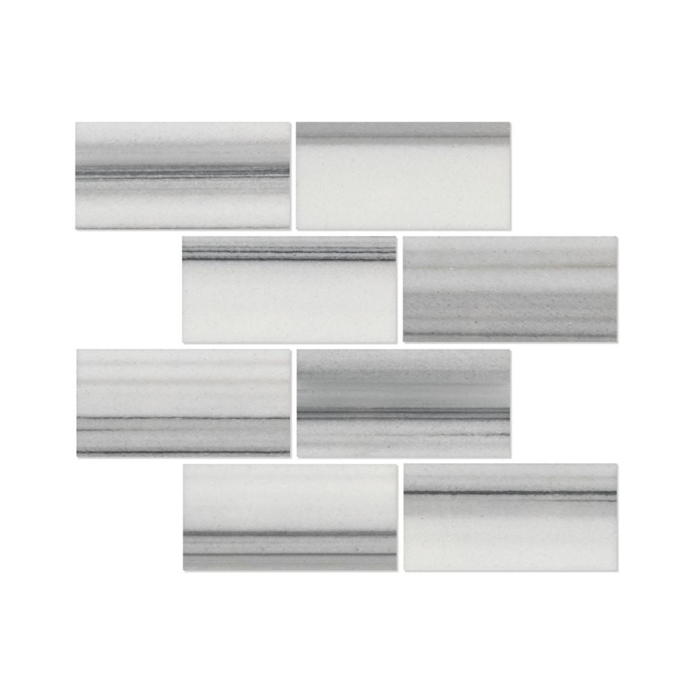 3 x 6 Polished Mink (Marmara) Marble Tile - Tilephile