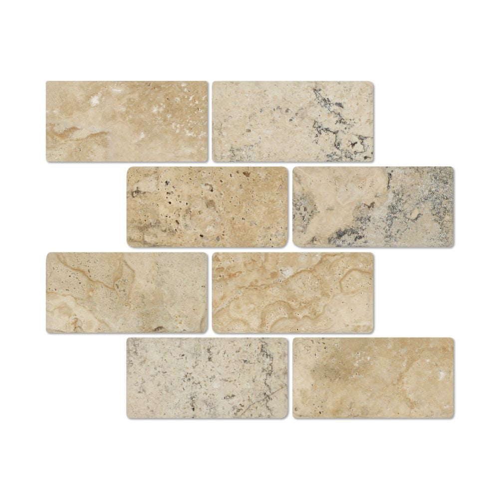 3 x 6 Tumbled Philadelphia Travertine Tile - Tilephile
