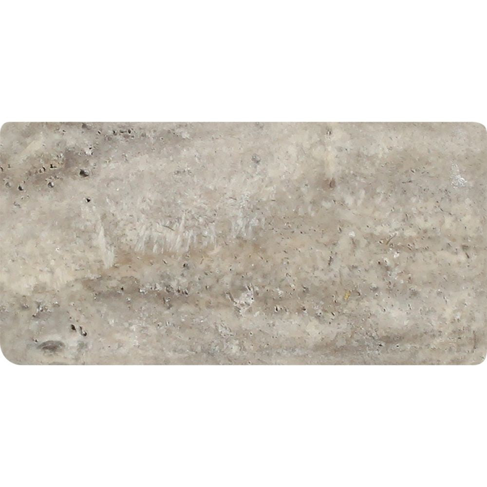 3 x 6 Tumbled Silver Travertine Tile - Tilephile