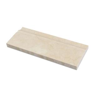 4 3/4 x 12 Polished Crema Marfil Marble Baseboard Trim - Tilephile