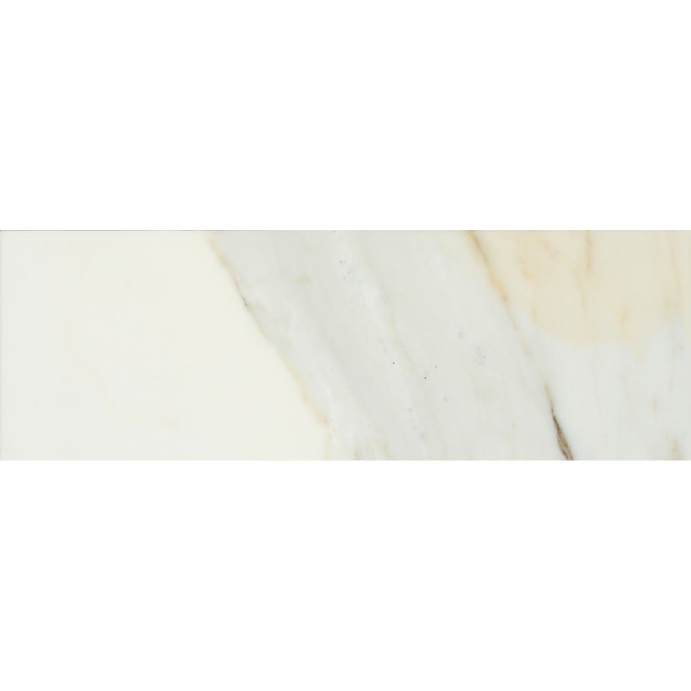 4 x 12 Polished Calacatta Gold Marble Tile - Tilephile
