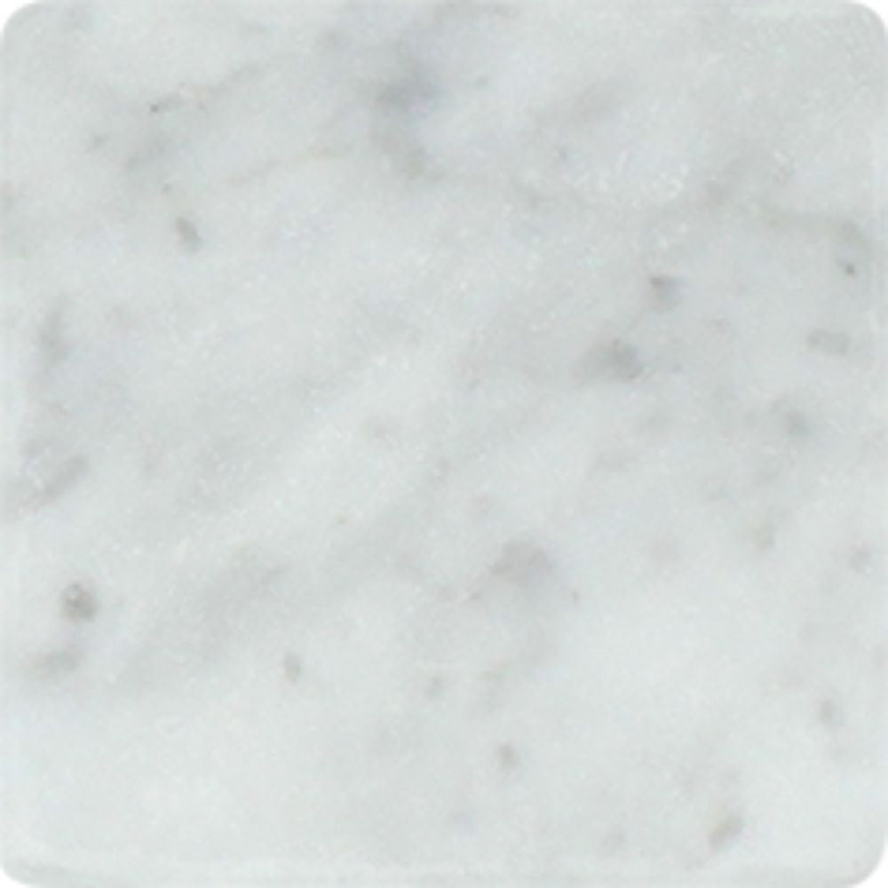 4 x 4 Tumbled Bianco Carrara Marble Tile Sample - Tilephile