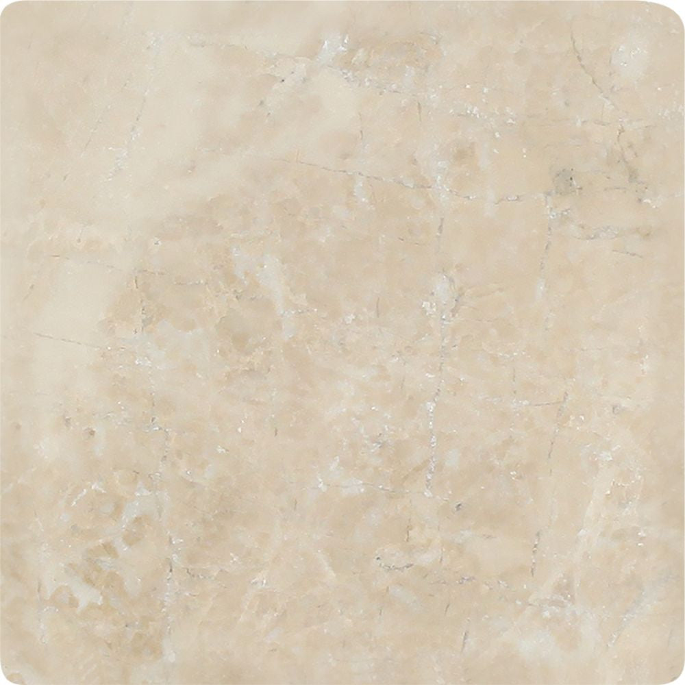 4 x 4 Tumbled Cappuccino Marble Tile Sample - Tilephile