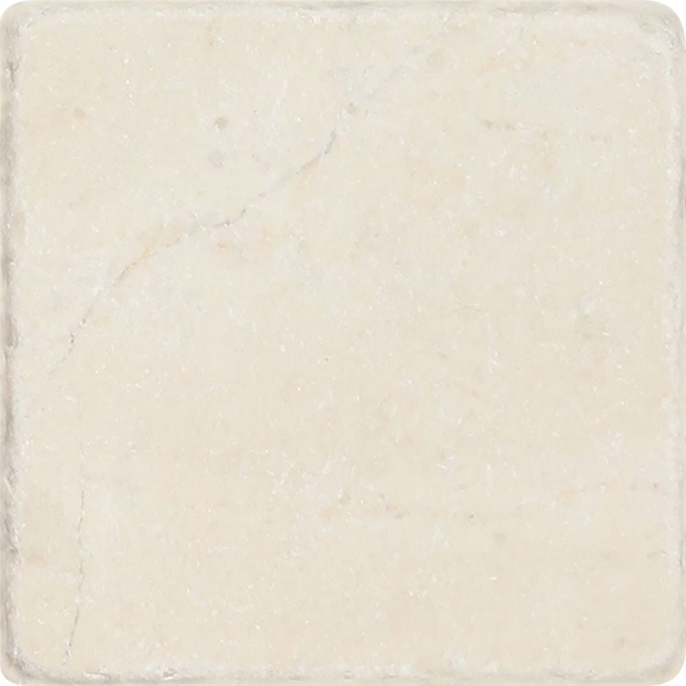 4 x 4 Tumbled Crema Marfil Marble Tile - Tilephile
