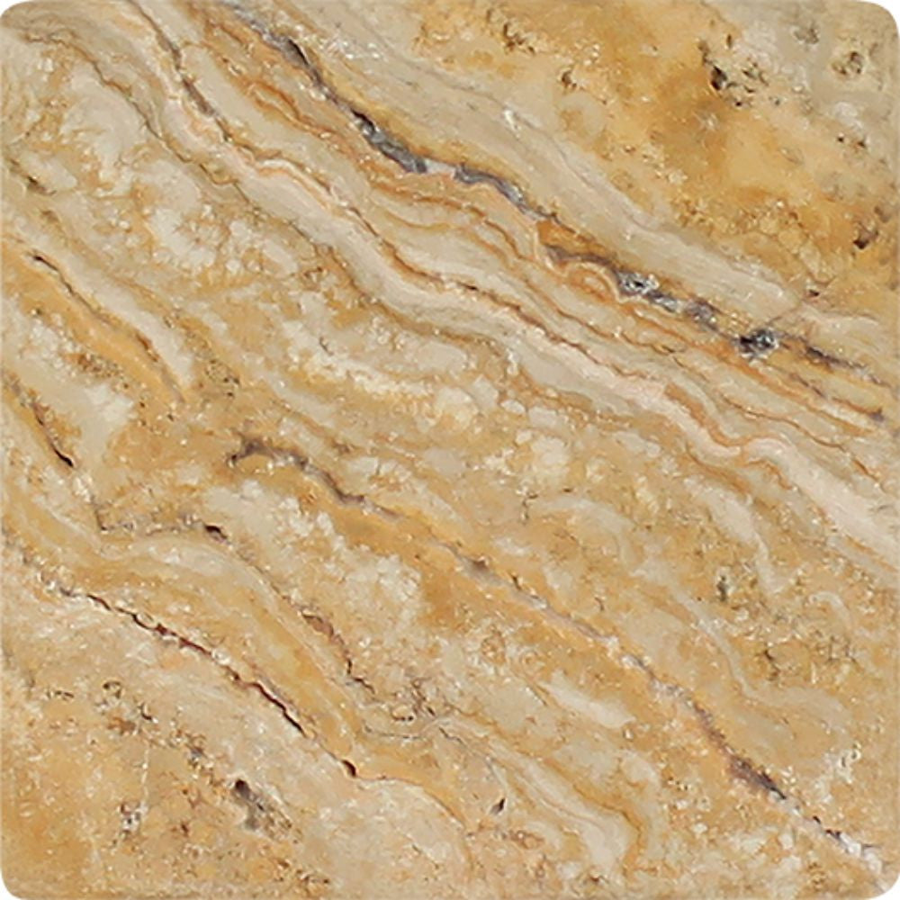 4 x 4 Tumbled Valencia Travertine Tile - Tilephile