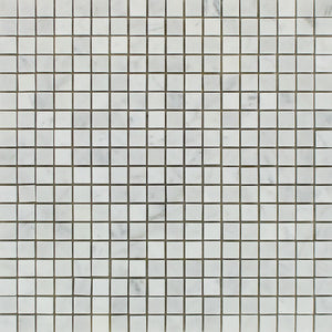 5/8 x 5/8 Honed Bianco Carrara Marble Mosaic Tile - Tilephile