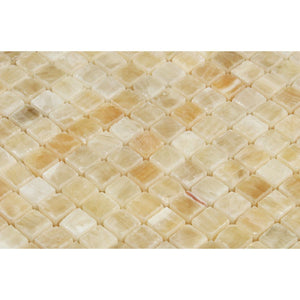 5/8 x 5/8 Polished Honey Onyx Mosaic Tile - Tilephile
