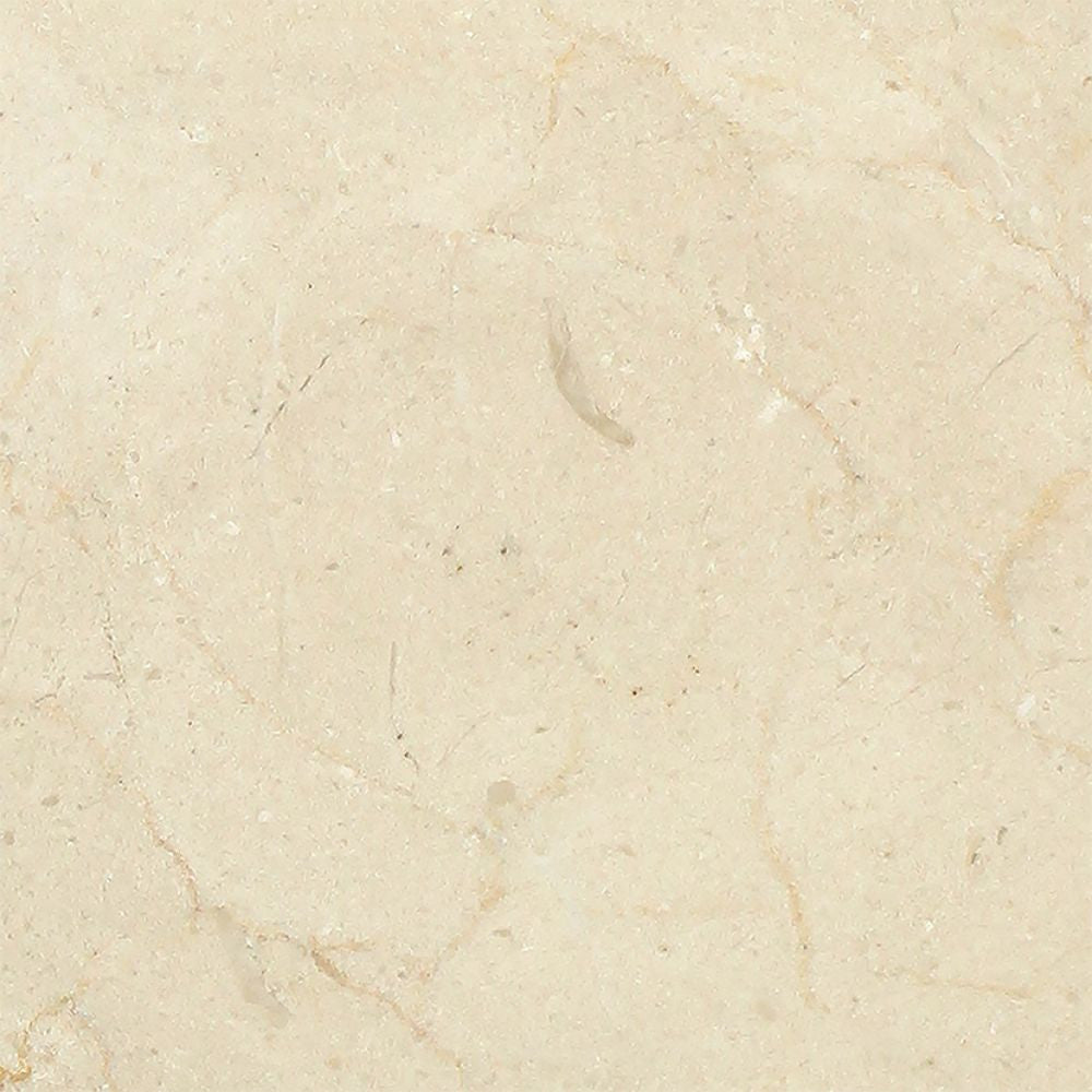 6 x 6 Polished Crema Marfil Marble Tile Sample - Tilephile