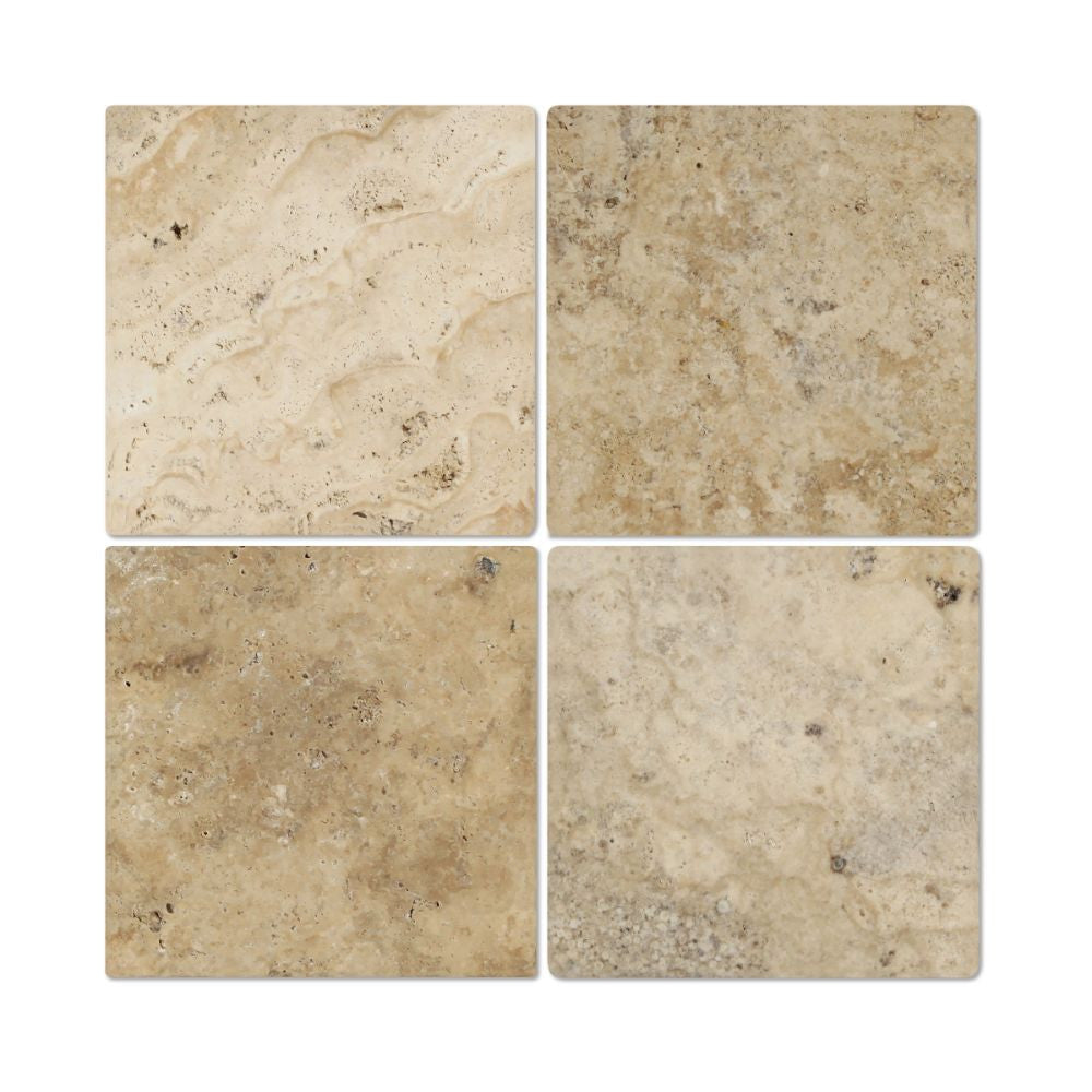 6 x 6 Tumbled Philadelphia Travertine Tile - Tilephile