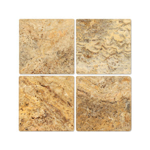 6 x 6 Tumbled Scabos Travertine Tile - Tilephile