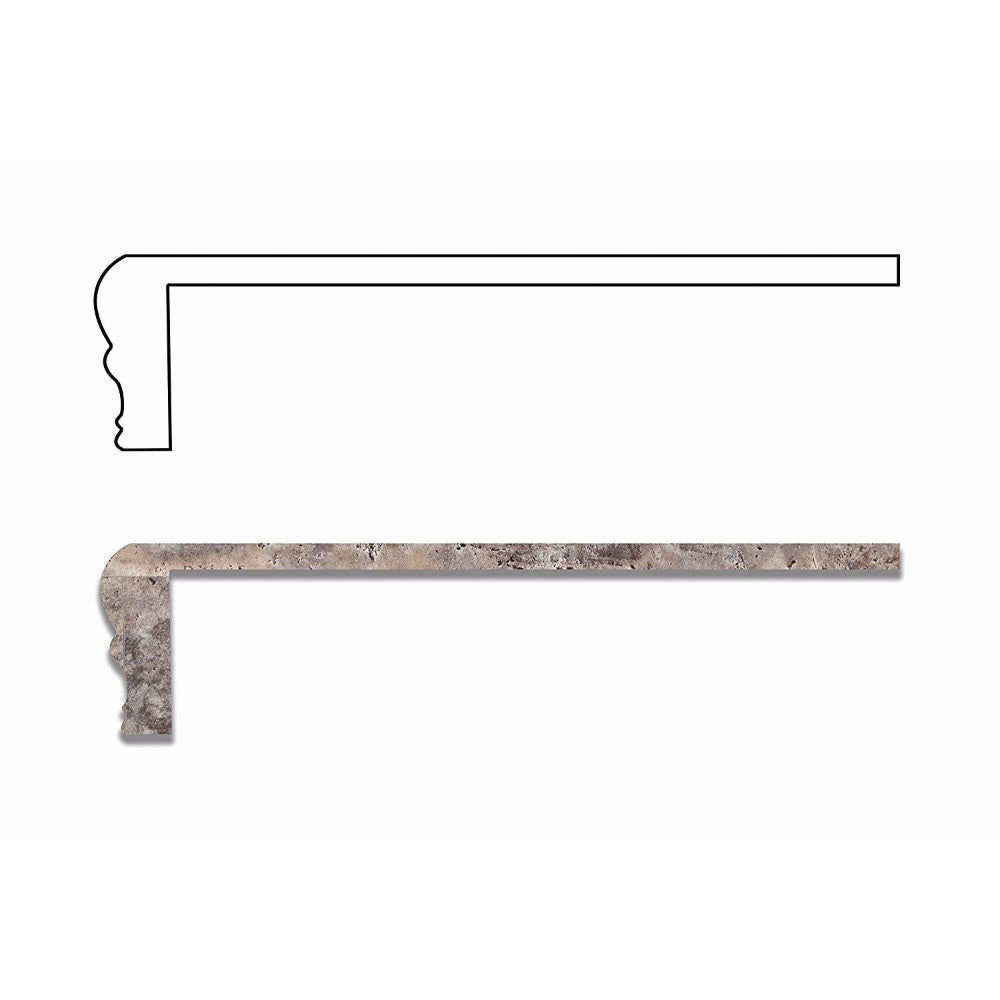 Silver Travertine Honed Hand-Made Custom Shower Corner Shelf - Tilephile