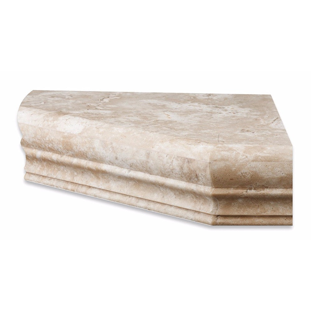 Durango Travertine Honed Hand-Made Custom Shower Corner Shelf - Tilephile