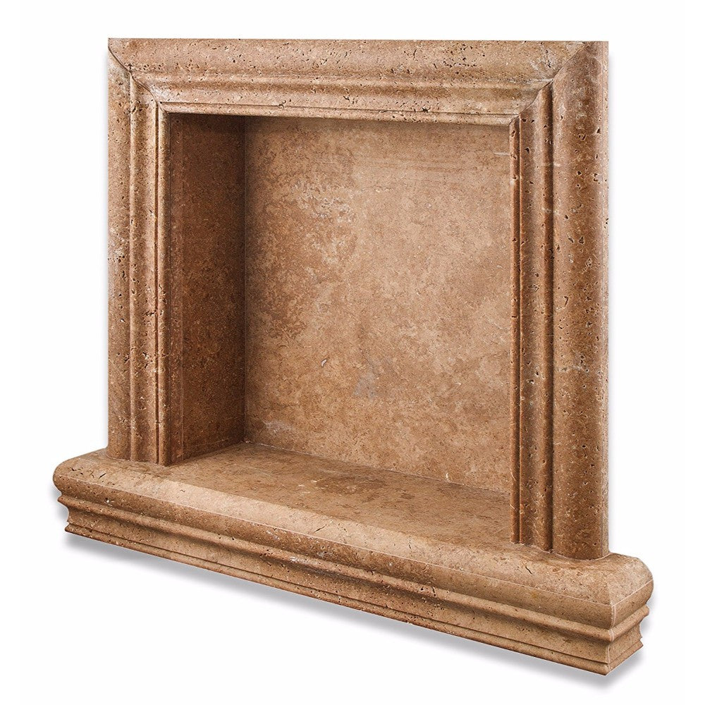 Noce Travertine Honed Hand-Made Custom Shampoo Niche / Shelf - Small - Tilephile