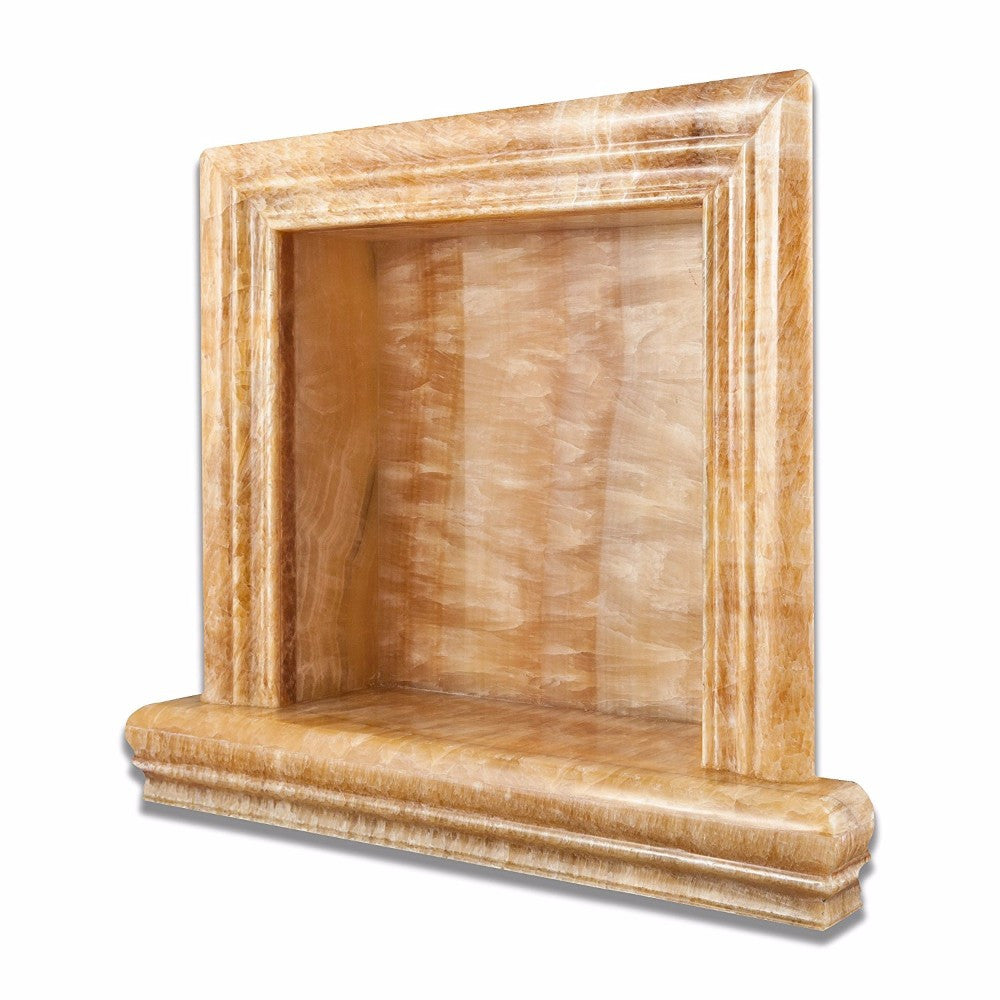 Honey Onyx Polished Hand-Made Custom Shampoo Niche / Shelf - Small - Tilephile