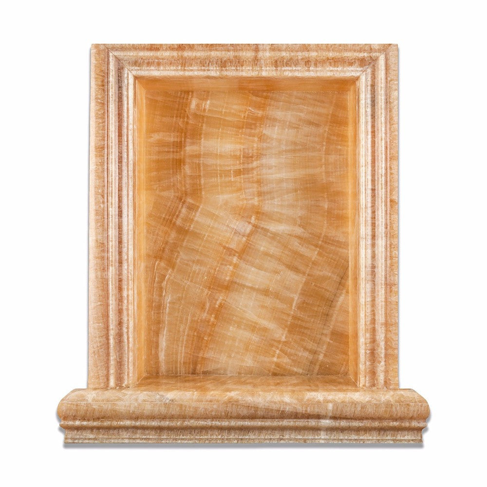 Honey Onyx Polished Hand-Made Custom Shampoo Niche / Shelf - Large - Tilephile