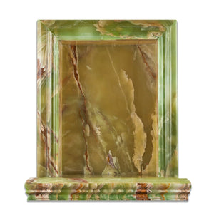 Green Onyx Polished Hand-Made Custom Shampoo Niche / Shelf - Large - Tilephile
