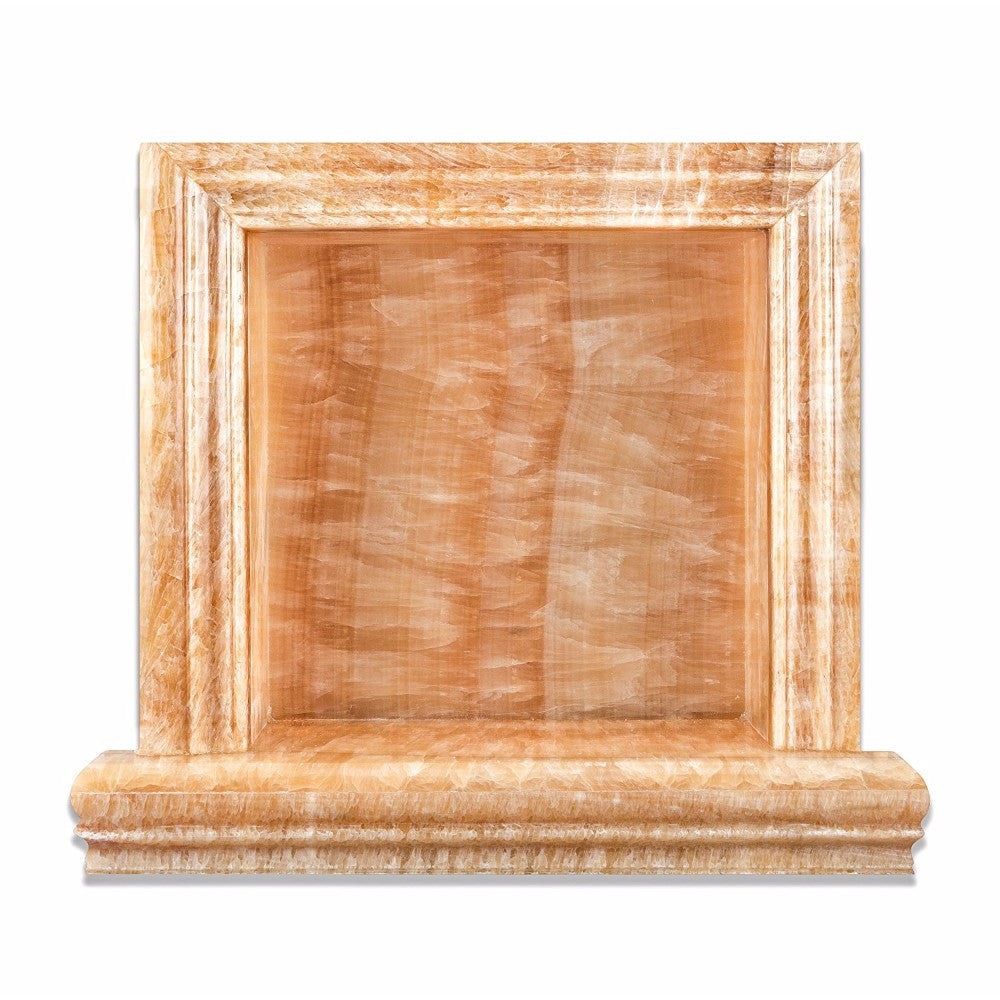 Honey Onyx Polished Hand-Made Custom Shampoo Niche / Shelf - Small - Tilephile