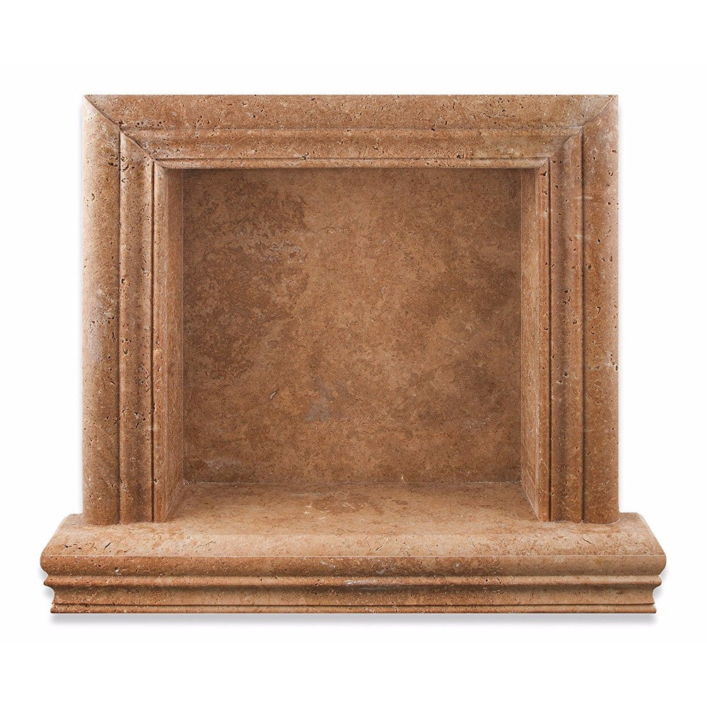 Noce Travertine Honed Hand-Made Custom Shampoo Niche / Shelf - Small - Tilephile