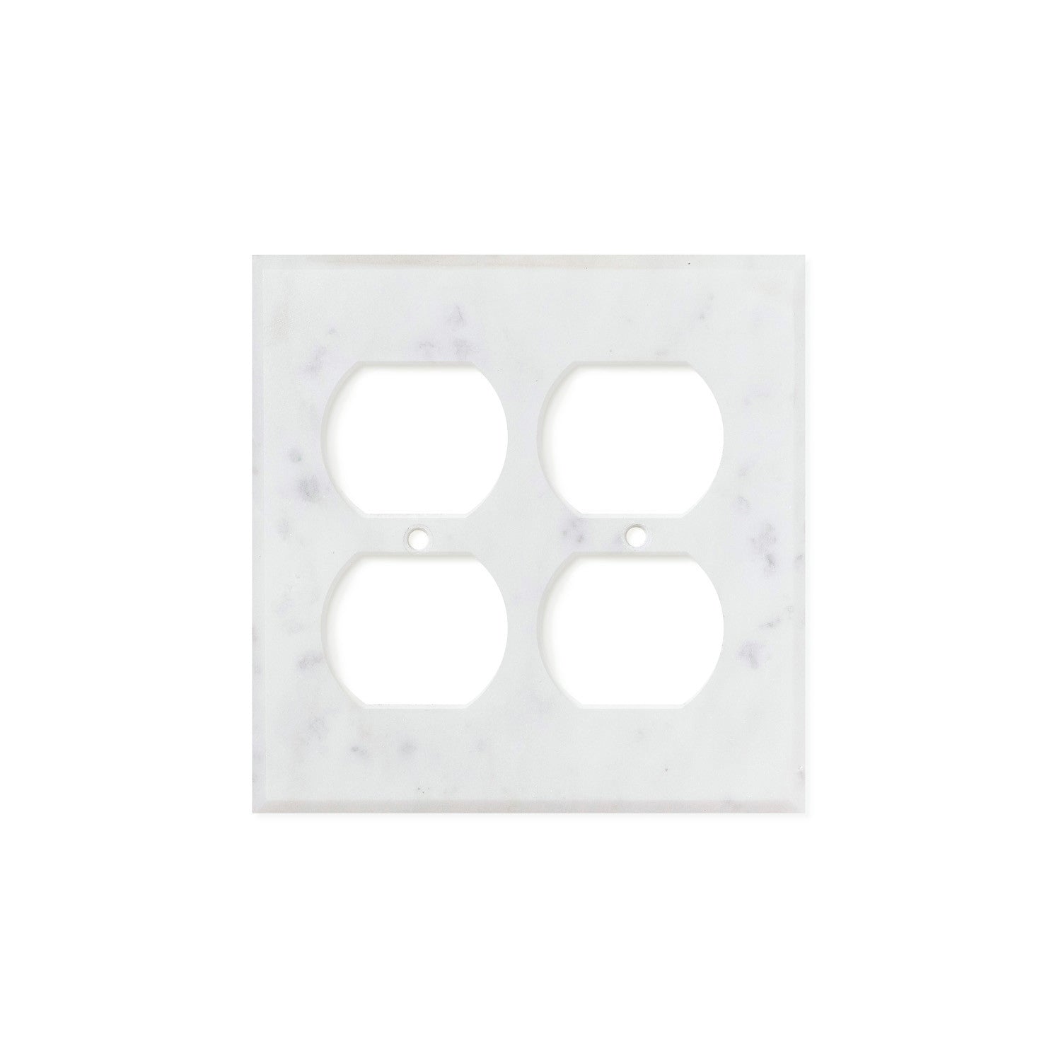 Bianco Carrara (Carrara White) Marble Switch Plate Cover, Honed (2 DUPLEX) - Tilephile