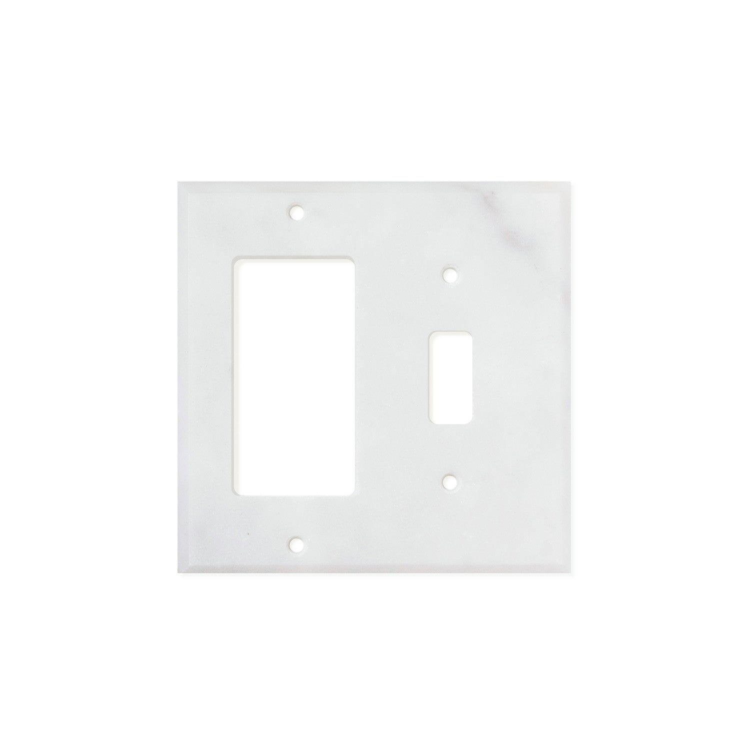 Bianco Carrara (Carrara White) Marble Switch Plate Cover, Honed (TOGGLE ROCKER) - Tilephile